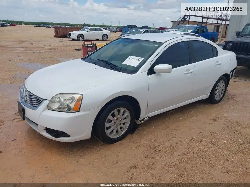 2012 Mitsubishi Galant Fe VIN: 4A32B2FF3CE023268 Lot: 42472776