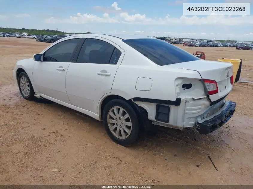 2012 Mitsubishi Galant Fe VIN: 4A32B2FF3CE023268 Lot: 42472776