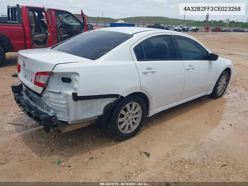 2012 Mitsubishi Galant Fe VIN: 4A32B2FF3CE023268 Lot: 42472776
