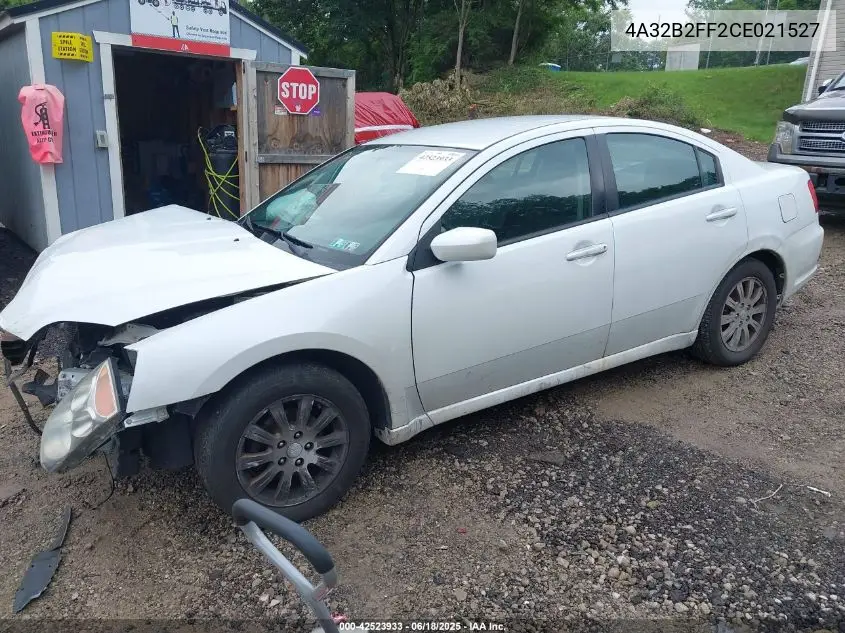 2012 Mitsubishi Galant Fe VIN: 4A32B2FF2CE021527 Lot: 42523933