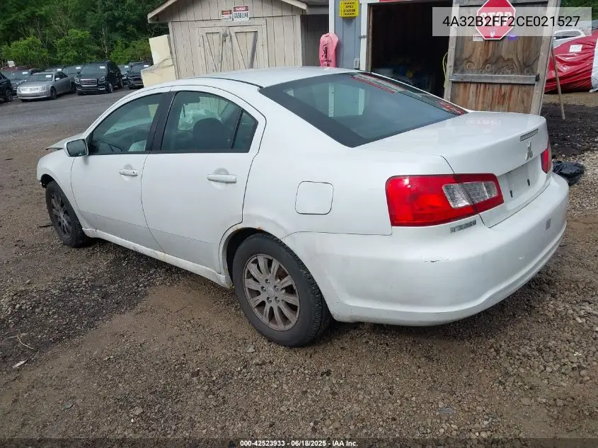 2012 Mitsubishi Galant Fe VIN: 4A32B2FF2CE021527 Lot: 42523933