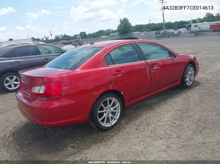2012 Mitsubishi Galant Es/Se VIN: 4A32B3FF7CE014613 Lot: 42625736