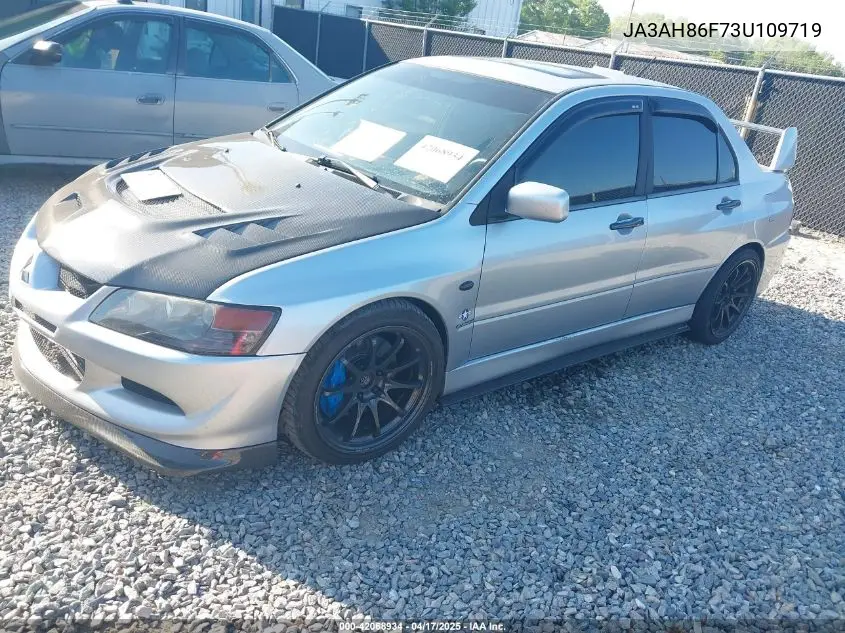2003 Mitsubishi Lancer Evolution VIN: JA3AH86F73U109719 Lot: 42068934