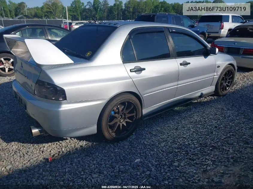 2003 Mitsubishi Lancer Evolution VIN: JA3AH86F73U109719 Lot: 42068934