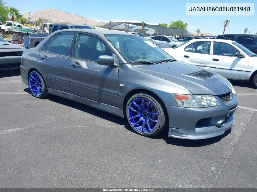 2006 Mitsubishi Lancer Evolution Ix/Mr VIN: JA3AH86C86U061948 Lot: 42630698