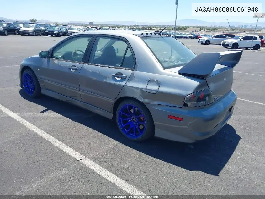 2006 Mitsubishi Lancer Evolution Ix/Mr VIN: JA3AH86C86U061948 Lot: 42630698