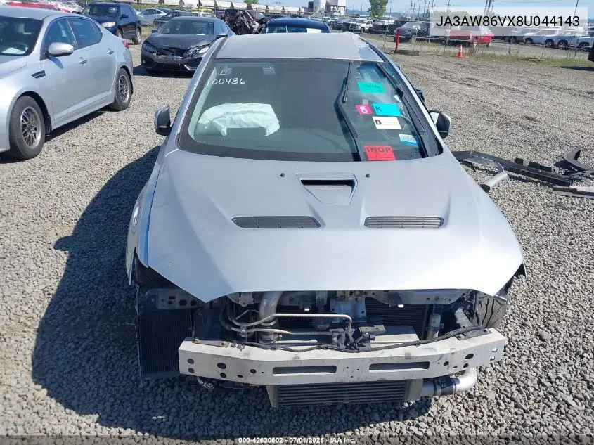 2008 Mitsubishi Lancer Evolution Gsr VIN: JA3AW86VX8U044143 Lot: 42630602