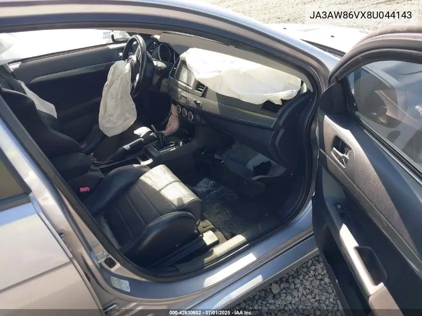 2008 Mitsubishi Lancer Evolution Gsr VIN: JA3AW86VX8U044143 Lot: 42630602