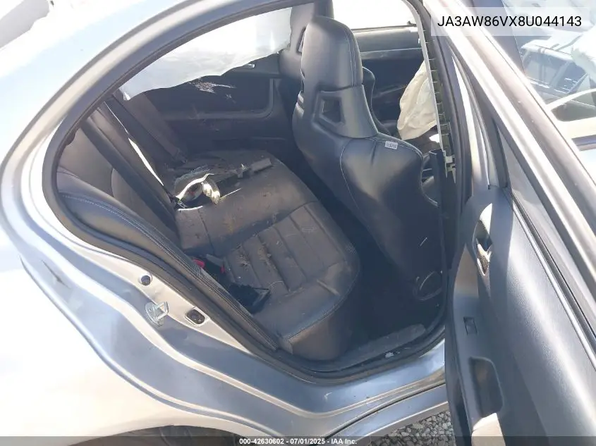 2008 Mitsubishi Lancer Evolution Gsr VIN: JA3AW86VX8U044143 Lot: 42630602