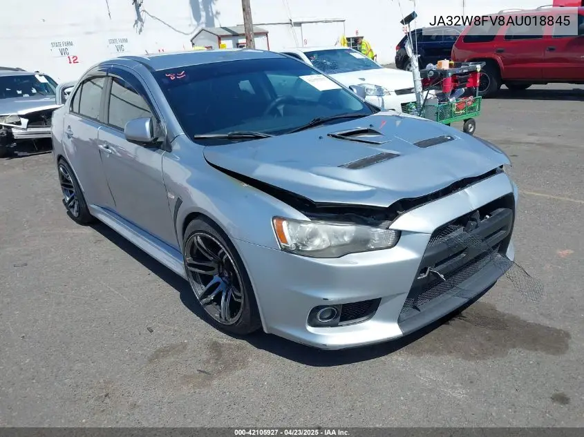 2010 Mitsubishi Lancer Evolution Gsr VIN: JA32W8FV8AU018845 Lot: 42105927
