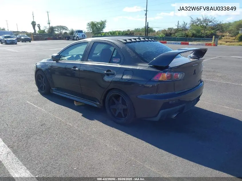 2010 Mitsubishi Lancer Evolution Se VIN: JA32W6FV8AU033849 Lot: 42239250