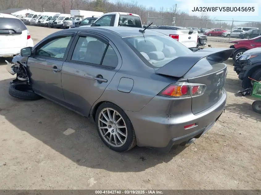 2011 Mitsubishi Lancer Evolution Gsr VIN: JA32W8FV5BU045695 Lot: 41842740