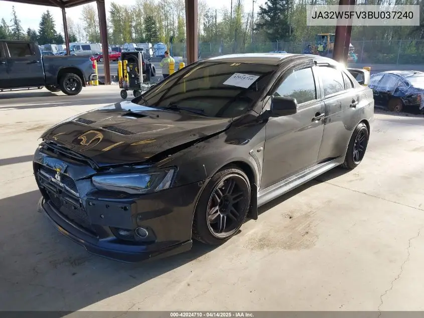 2011 Mitsubishi Lancer Evolution Mr VIN: JA32W5FV3BU037240 Lot: 42024710
