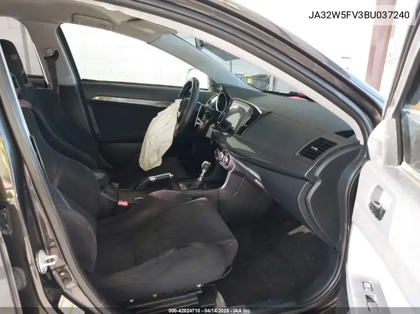 2011 Mitsubishi Lancer Evolution Mr VIN: JA32W5FV3BU037240 Lot: 42024710