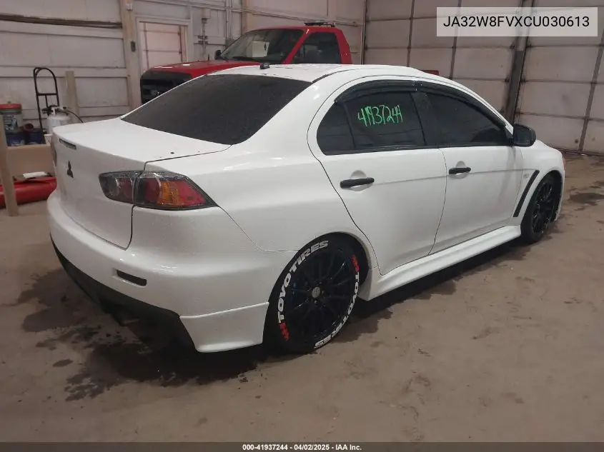 2012 Mitsubishi Lancer Evolution Gsr VIN: JA32W8FVXCU030613 Lot: 41937244