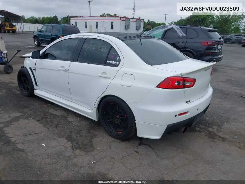 2013 Mitsubishi Lancer Evolution Gsr VIN: JA32W8FV0DU023509 Lot: 42222552