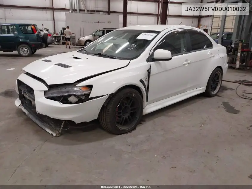 2013 Mitsubishi Lancer Evolution Mr VIN: JA32W5FV0DU010032 Lot: 42592361