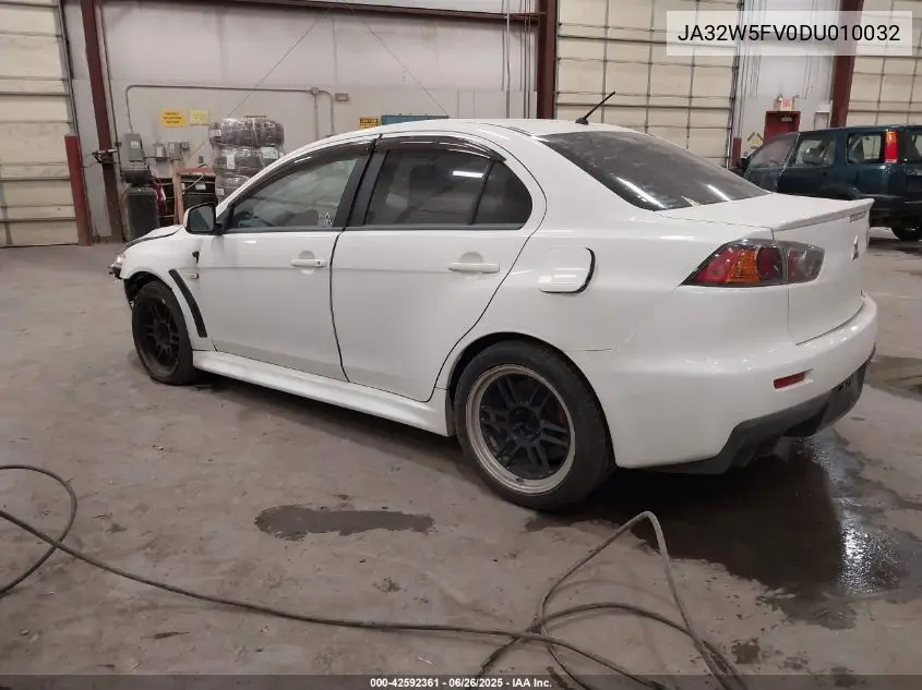 2013 Mitsubishi Lancer Evolution Mr VIN: JA32W5FV0DU010032 Lot: 42592361
