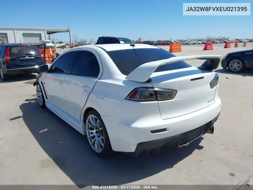 2014 Mitsubishi Lancer Evolution Gsr VIN: JA32W8FVXEU021395 Lot: 41818250