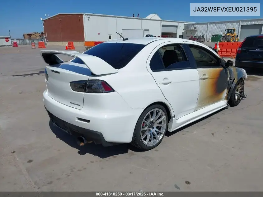 2014 Mitsubishi Lancer Evolution Gsr VIN: JA32W8FVXEU021395 Lot: 41818250