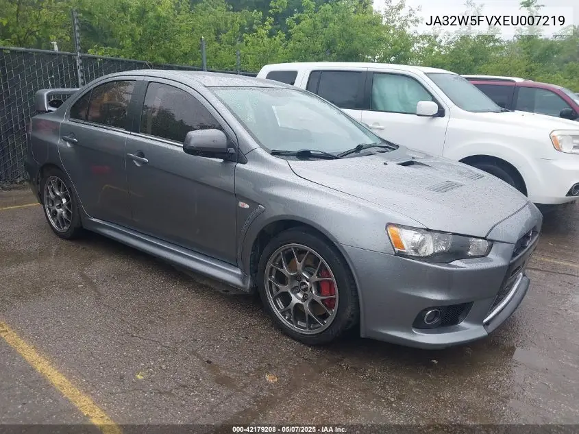 2014 Mitsubishi Lancer Evolution Mr VIN: JA32W5FVXEU007219 Lot: 42179208
