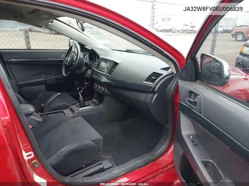 2014 Mitsubishi Lancer Evolution Gsr VIN: JA32W8FV0EU006839 Lot: 42186304