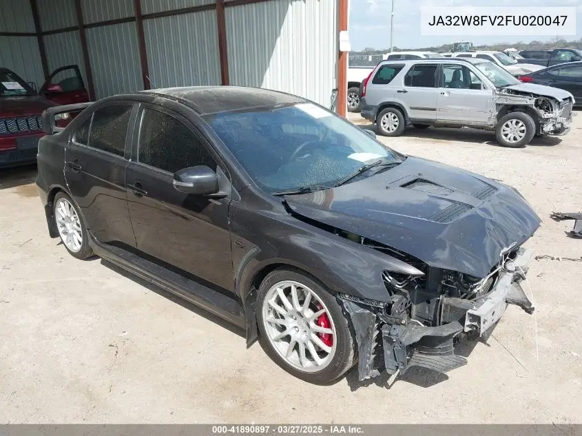 2015 Mitsubishi Lancer Evolution Gsr VIN: JA32W8FV2FU020047 Lot: 41890897