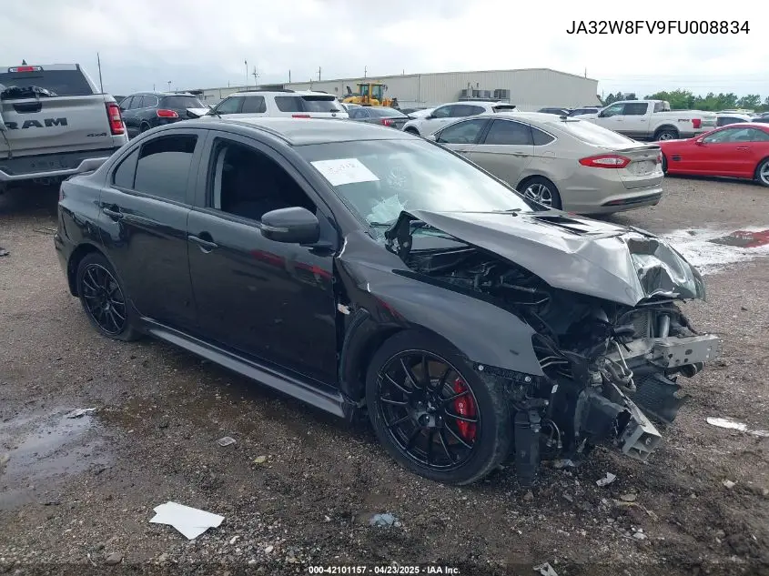 2015 Mitsubishi Lancer Evolution Gsr VIN: JA32W8FV9FU008834 Lot: 42101157
