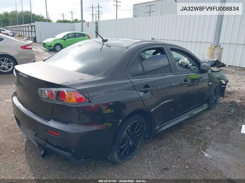 2015 Mitsubishi Lancer Evolution Gsr VIN: JA32W8FV9FU008834 Lot: 42101157