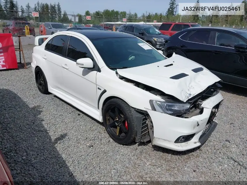 2015 Mitsubishi Lancer Evolution Gsr VIN: JA32W8FV4FU025461 Lot: 42190904