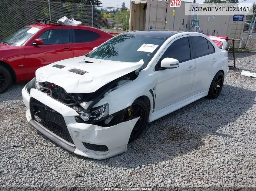 2015 Mitsubishi Lancer Evolution Gsr VIN: JA32W8FV4FU025461 Lot: 42190904