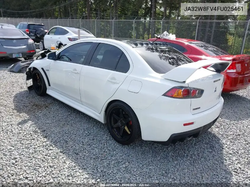 2015 Mitsubishi Lancer Evolution Gsr VIN: JA32W8FV4FU025461 Lot: 42190904