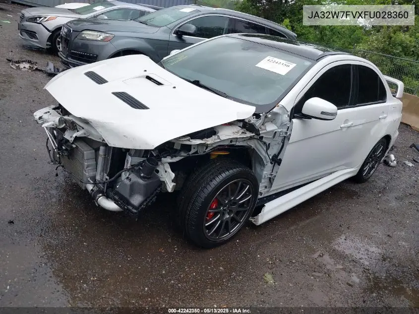 2015 Mitsubishi Lancer Evolution Final Edition VIN: JA32W7FVXFU028360 Lot: 42242350