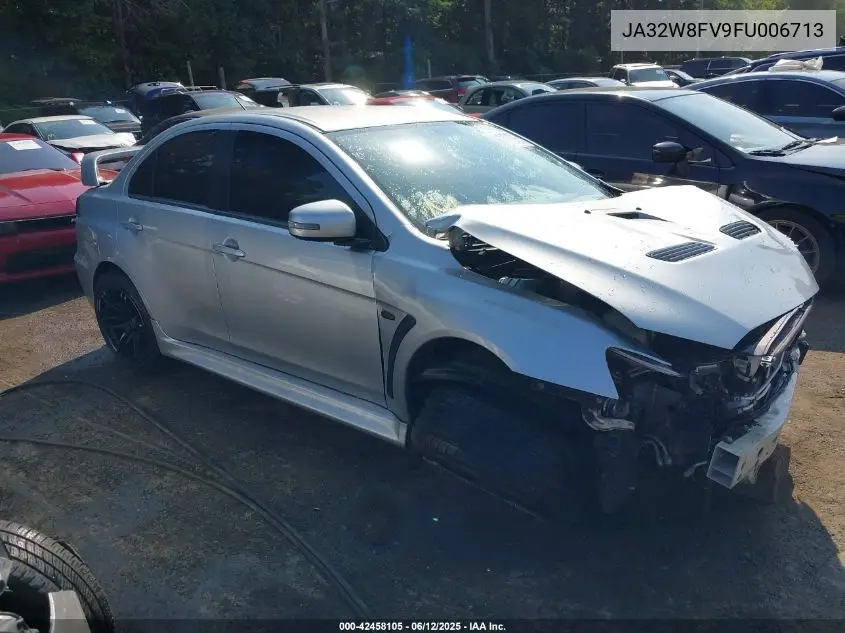 2015 Mitsubishi Lancer Evolution Gsr VIN: JA32W8FV9FU006713 Lot: 42458105