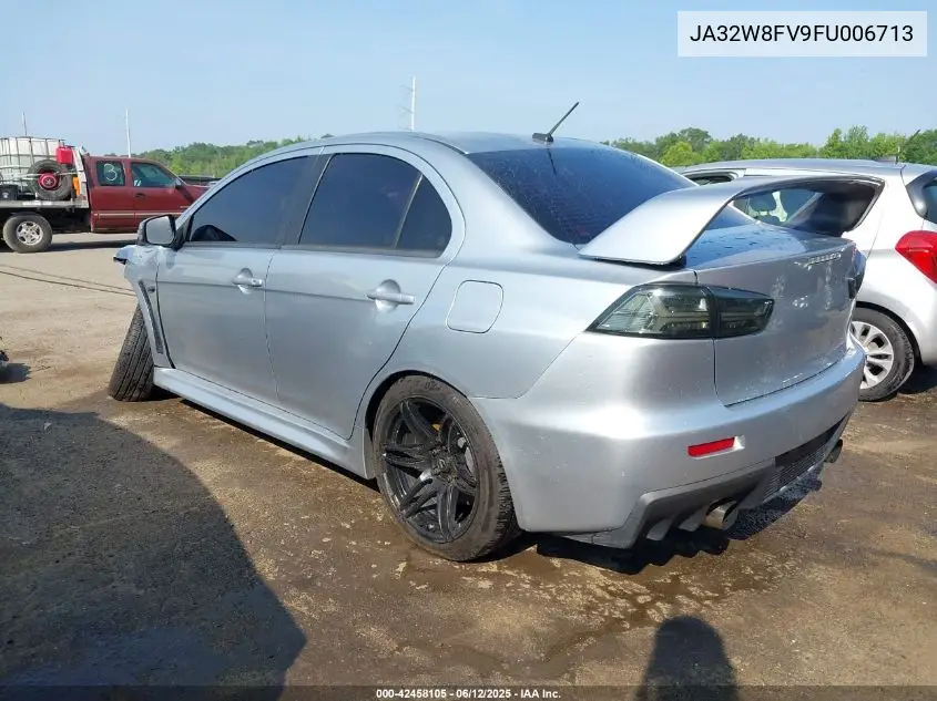 2015 Mitsubishi Lancer Evolution Gsr VIN: JA32W8FV9FU006713 Lot: 42458105