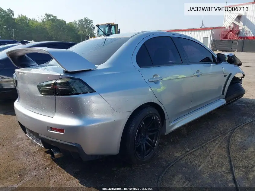 2015 Mitsubishi Lancer Evolution Gsr VIN: JA32W8FV9FU006713 Lot: 42458105
