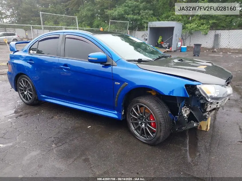 2015 Mitsubishi Lancer Evolution Final Edition VIN: JA32W7FV2FU028160 Lot: 42501706