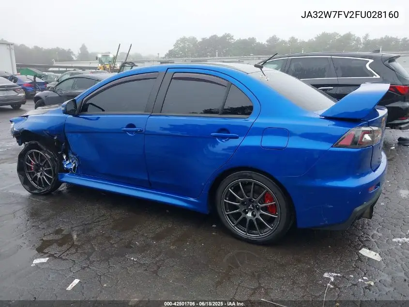 2015 Mitsubishi Lancer Evolution Final Edition VIN: JA32W7FV2FU028160 Lot: 42501706