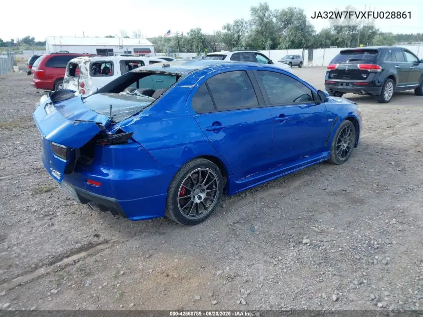 2015 Mitsubishi Lancer Evolution Final Edition VIN: JA32W7FVXFU028861 Lot: 42560789