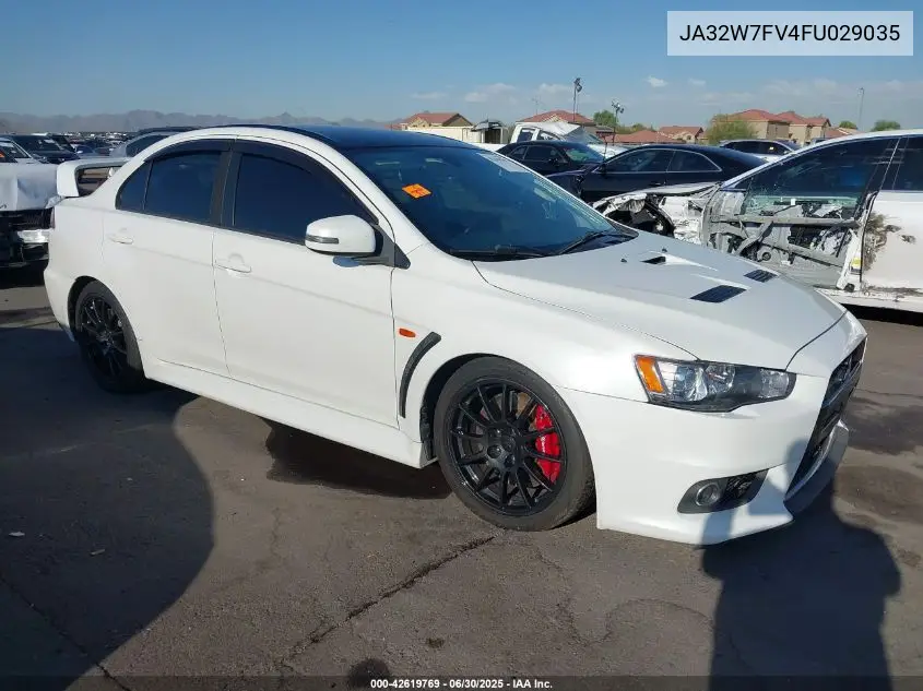 2015 Mitsubishi Lancer Evolution Final Edition VIN: JA32W7FV4FU029035 Lot: 42619769