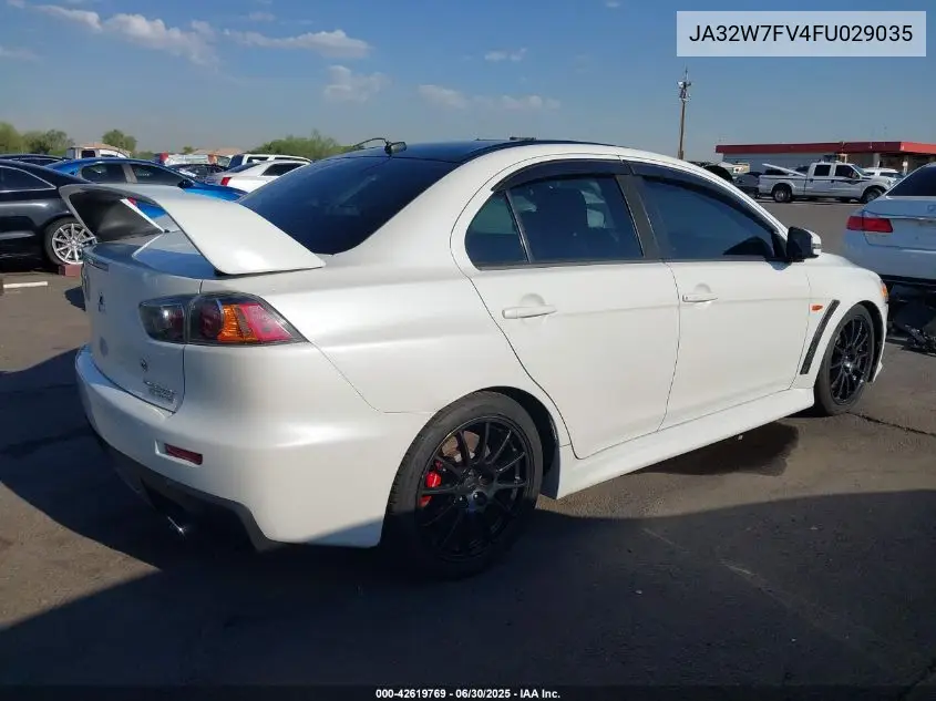 2015 Mitsubishi Lancer Evolution Final Edition VIN: JA32W7FV4FU029035 Lot: 42619769