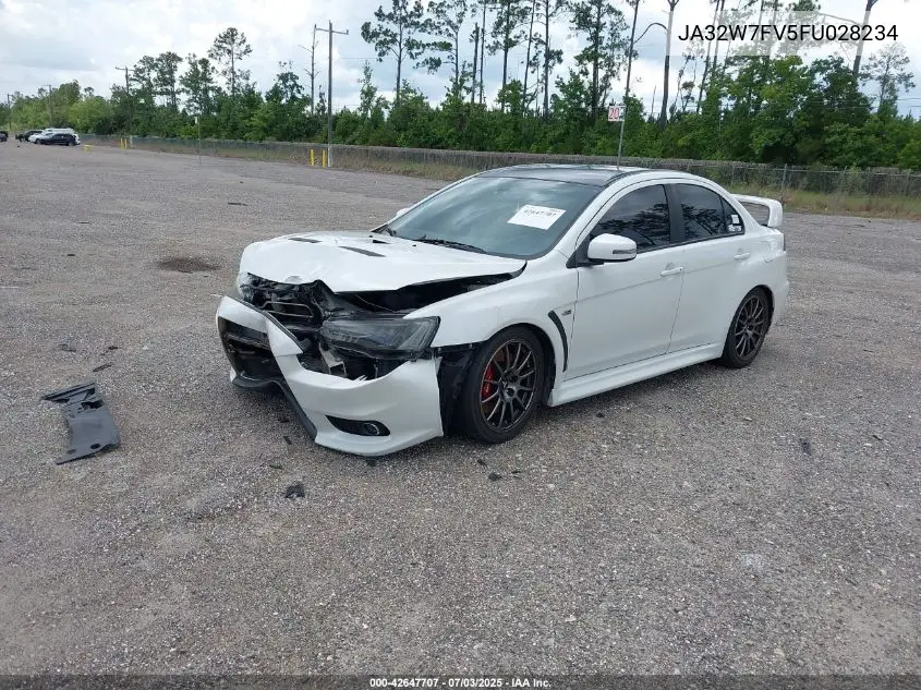 2015 Mitsubishi Lancer Evolution Final Edition VIN: JA32W7FV5FU028234 Lot: 42647707