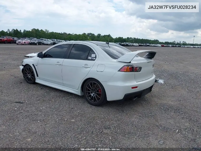 2015 Mitsubishi Lancer Evolution Final Edition VIN: JA32W7FV5FU028234 Lot: 42647707
