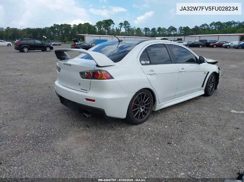 2015 Mitsubishi Lancer Evolution Final Edition VIN: JA32W7FV5FU028234 Lot: 42647707