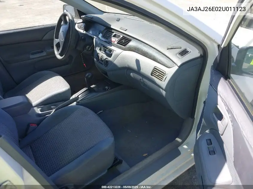2002 Mitsubishi Lancer Es VIN: JA3AJ26E02U011123 Lot: 42213228