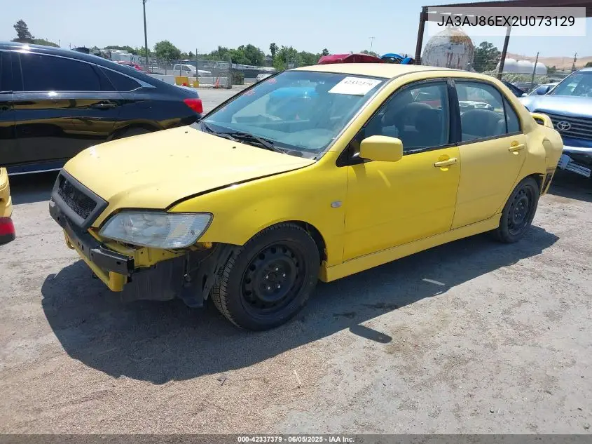 2002 Mitsubishi Lancer Oz Rally VIN: JA3AJ86EX2U073129 Lot: 42337379