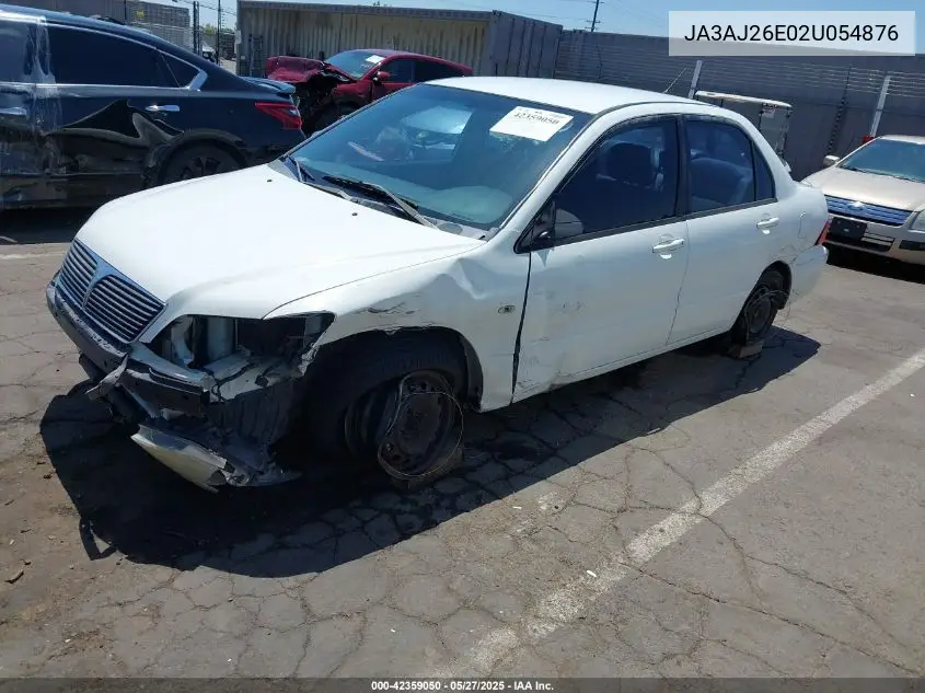 2002 Mitsubishi Lancer Es VIN: JA3AJ26E02U054876 Lot: 42359050