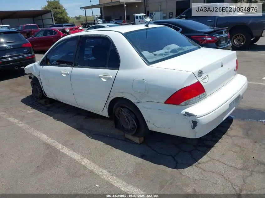 2002 Mitsubishi Lancer Es VIN: JA3AJ26E02U054876 Lot: 42359050