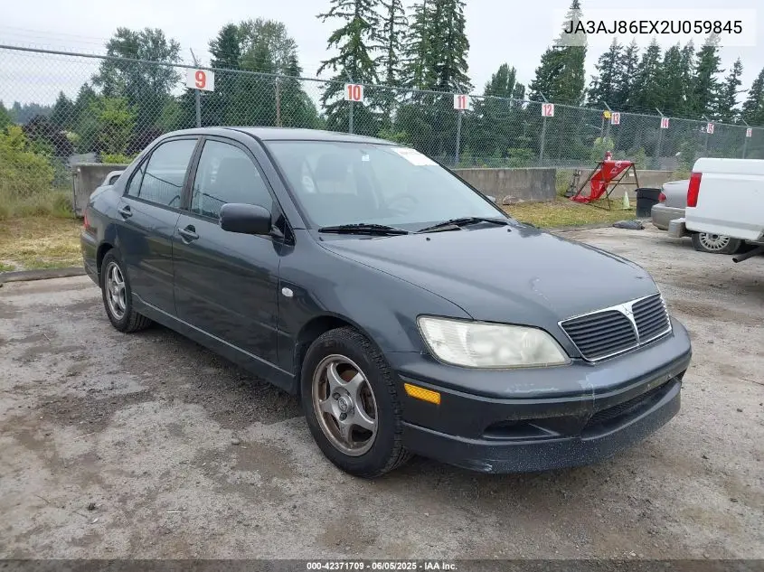 2002 Mitsubishi Lancer Oz Rally VIN: JA3AJ86EX2U059845 Lot: 42371709