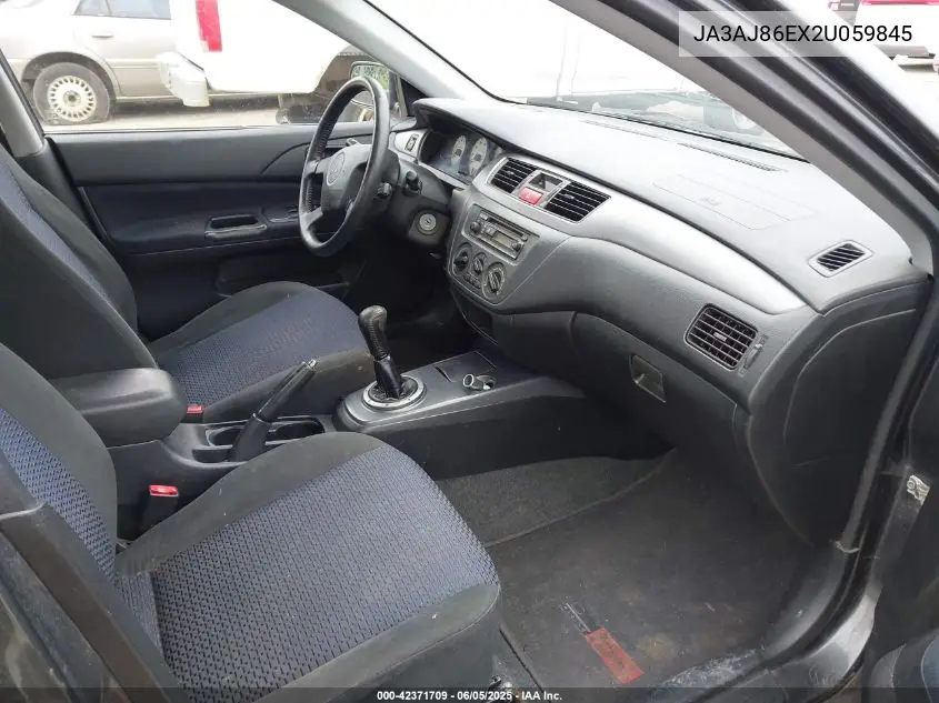 2002 Mitsubishi Lancer Oz Rally VIN: JA3AJ86EX2U059845 Lot: 42371709